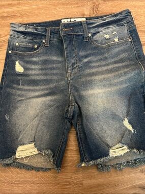 Indigo Rein Denim Distressed Women’s stretch Denim Shorts - Blue